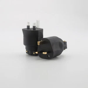 Preffair 2PCS HiFi Power Plug Connector Gold/Rhodium Plated, up to 18mm Cable - Picture 1 of 17