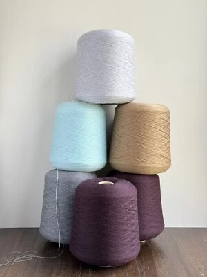 100% Extrafine Merino Wool 2/30nm 2/48nm Cashfeel Lace Yarn Cone XINAO China - Image 1 of 4