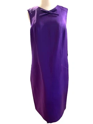 6 NWT Worth New York Womens Zipper Sleeveless Sheath Dress Majestic Purple - Image 1 of 4