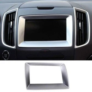 GPS Navigation Panel Frame 1PCS Covers Trim Matte Silver For Ford Edge 2015-2021 - Bild 1 von 6