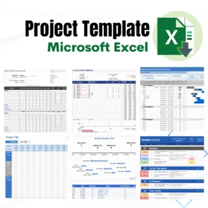 39 Excel Templates for Project Management: Gantt Chart | Kanban Board | Project - Afbeelding 1 van 9