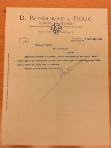Lettera firmata da Enrico Bemporad - Picture 1 of 1