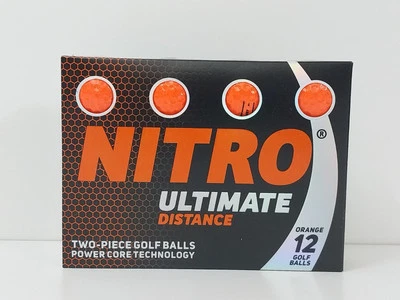 Pelotas de golf Nitro Golf Ultimate Distance, naranja, paquete de 12 Foto 1 de 4