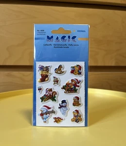 Herma Magic Sticker Weihnachten 3D Puffy Lackpuffy Winter NEU Vintage 90er alt - Bild 1 von 3