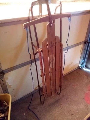 Original Vintage Flexible Flyer Sled No. 51J Made In USA.  Planet Jr. - Image 1 of 4