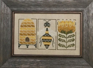 Heart in hand Bumblebee etchings cross stitch - Picture 1 of 1
