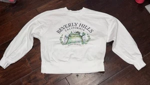Abercrombie & Fitch Sweatshirt White Beverly Hills Mixed Doubles XS - Picture 1 of 3