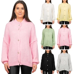 Reichstadt Damen Strickjacke Regular Fit mit Knöpfen Stylisch - Picture 1 of 50
