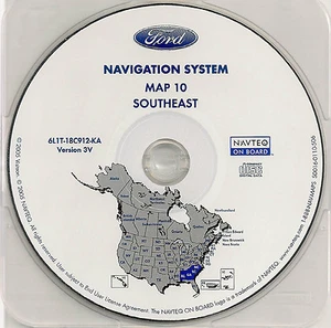 2003 2004 2005 2006 Ford Expedition GPS Navigation CD Map #10 Cover AL GA SC NC - Picture 1 of 3