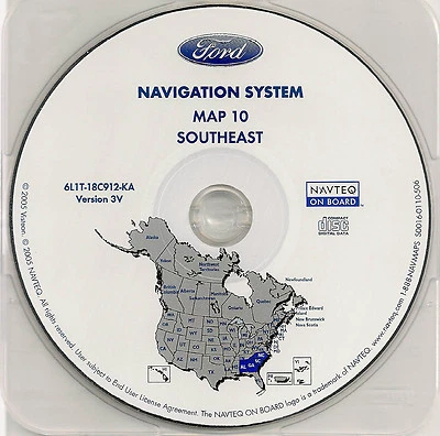 2003 2004 2005 2006 Ford Expedition GPS Navigation CD Map #10 Cover AL GA SC NC - Image 1 of 3