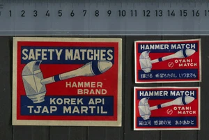 Hammer Brand Otani Match Vintage Matchbox Labels Big Size - Picture 1 of 1