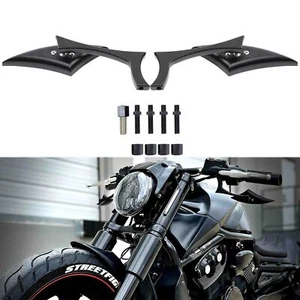 Blade Motorcycle Rearview Side Mirrors For Harley V-Rod Cruiser Bobber Chopper - Picture 1 of 14