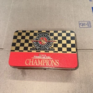 WINSTON CUP SERIES CHAMPION WITH 50 PACK OF MATCHES NASCAR 25th ANNIVERSARY TIN - Picture 1 of 11