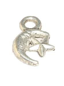 Moon and Star Heaven Charm  Tibetan Silver   J1125 - Picture 1 of 5
