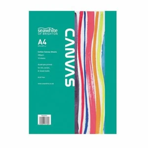Seawhite of Brighton Cotton Canvas 10 Sheets Pad A4 - Picture 1 of 3