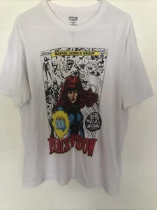 Black Widow Marvel Legends Camiseta Cuello Redondo Unisex Talla XL Blanco  - Imagen 1 de 8