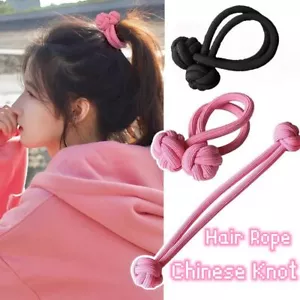 Gomma coda di cavallo nodo cinese - Fasce elastiche per capelli corda accessorio capelli donna 1 pz - Foto 1 di 14