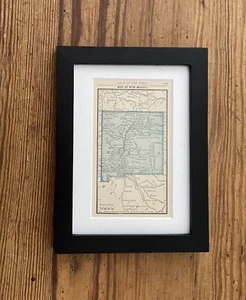1888 Antique Framed Original New Mexico State Map Tiny New Mexico Map - Picture 1 of 2