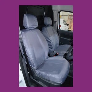 Par de fundas de asiento delanteras grises impermeables a medida para Mercedes-Benz Citan 2023+ - Imagen 1 de 2