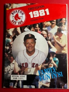 BOSTON RED SOX - 1981 SCOREBOOK / MAGAZIN ""ERSTAUSGABE"" VS CHICAGO WHITESOX - Bild 1 von 1