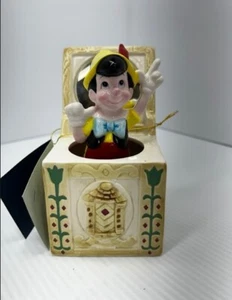 Vintage Jack in Box Spieluhr Pinocchio Schmid When You Wish Upon a Star mit Karte - Bild 1 von 11