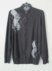Buckle BKE 2578 Full Zip Long Sleeve Knit Sweater Grey Slim Fit Size XXL - Picture 1 of 6