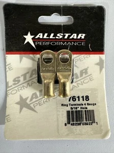 ALLSTAR PERFORMANCE Ring Terminals 4 Gauge 5/16in Hole ALL76118 Dunebuggy & VW - Picture 1 of 1