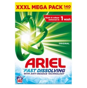 Polvo de lavandería profesional Ariel 140 lavado - paquete Mega XXXL - lavado en frío - Imagen 1 de 4