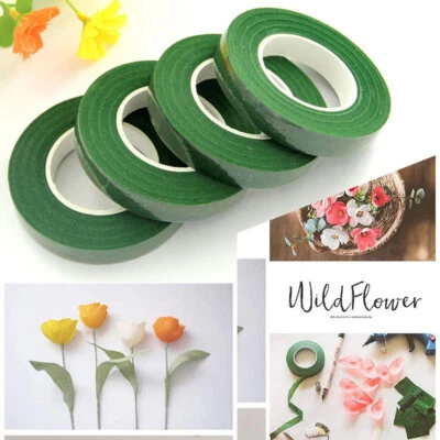 1Roll 12mm x30Yards Dark Green White Brown Floral Tapes for Florist Bouquet Stem - Image 1 of 4