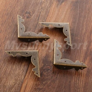 4pcs Scrapbooking Wood Chest Jewelry Box Corner Protector Guards Decorative HQ - Picture 1 of 12