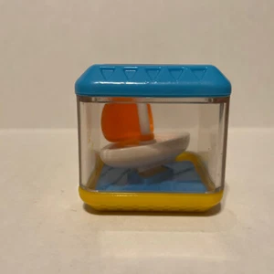 Vintage Plastic Peek A Boo See Through Stacking Cube Block Puzzle Skill Toy 26 - Picture 1 of 6