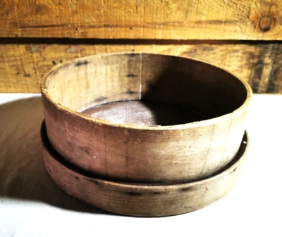 ANCIEN TAMIS EN BOIS DECO LUMINAIRE ... - Photo 1/4