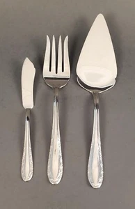 Gorham Silver Caprice Serving Set of 3 Stainless Steel Flatware Glossy - Picture 1 of 4