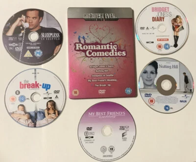Romantic Comedies 5x Dvd Steelbook Box Set Notting Hill Bridget Jones Valentines - Image 1 of 4