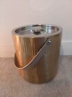 Mixology Ice Bucket Cool Finish Brass Colour Double Wall With Lid