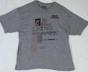 Call of Duty Black Ops Cold War T-Shirt Gray Graphic Cotton Blend Men’s XLarge - Picture 1 of 7