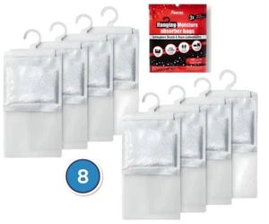 8x Luftentfeuchter beutel zum Hängen, Raumentfeuchter granulat 250g 500ML/Beutel - Bild 1 von 11