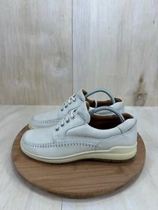 Ecco Seawalker Damen-Wanderschuhe weiß cremefarben Leder bequem Größe 40 US 9/9,5 - Bild 1 von 7