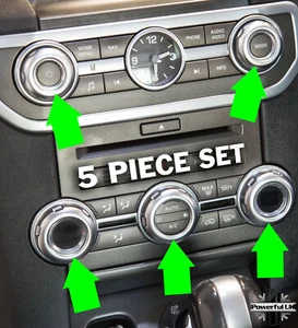 Silver trim interior radio/aircon button covers for Discovery 4 HSE Luxury LR4 - Picture 1 of 6
