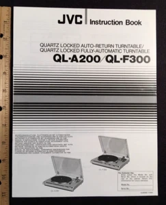 JVC QL-A200 Turntable Original Owners Manual QLA200 Multi Language Manual QLF300 - Picture 1 of 12