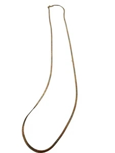 Vintage 14kt Gold Stamped 17" Herringbone Chain Necklace (A5280) - Picture 1 of 4