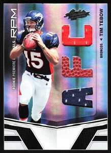 2010 PANINI ABSOLUTE MATERIALS NFL SHIELD TIM TEBOW /99 DENVER BRONCOS #204 - Picture 1 of 2