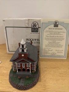 Rockwell’s Home Town Collection "Church on the Green” Replica Figurine 82285 NIB - Picture 1 of 10