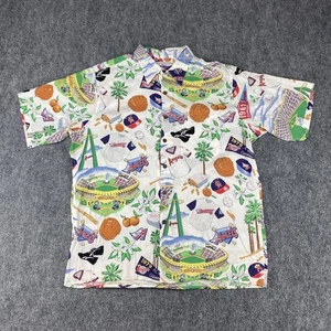 Camicia vintage Reyn Spooner Anaheim Angels uomo media MLB hawaiana AOP USA - Foto 1 di 6
