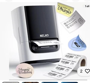 Máquina para hacer etiquetas Nelko PM220 con cinta, impresora de etiquetas Bluethooth, portátil Th - Imagen 1 de 10