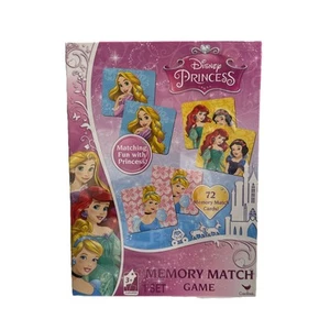 DISNEY Princess MEMORY MATCH Game 72 Cards Ages 3+ Cinderella Ariel Girls Gift - Picture 1 of 2