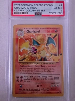 PSA 6 EXCELLENT–MINT Charizard #4/102 – Celebrations Holo Classic Collection Pok - Image 1 of 4