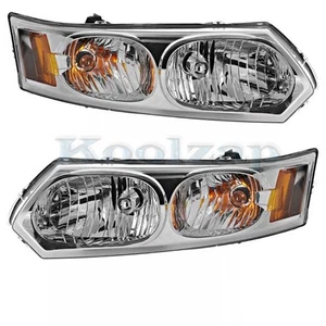 For 03-07 Ion 4-Door Sedan Headlight Headlamp Head Light Lamp with Bulb PAIR SET - Picture 1 of 7