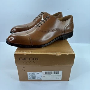 Zapatos de vestir Oxford GEOX para hombre U Saymore A, coñac talla 9 - Imagen 1 de 7