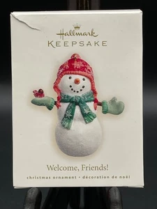 Vintage Hallmark Andenken 2007 Willkommen Freunde! Schneemann, Weihnachtsschmuck - Bild 1 von 6